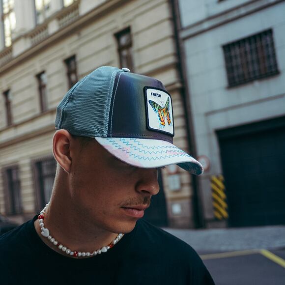 Kšiltovka Goorin - 'Butterflies Pack' - Phresh with an F - Black / Beige