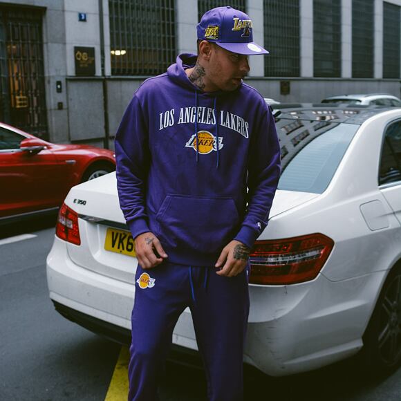 Mikina New Era NBA Logo Oversized Hoody Los Angeles Lakers Purple / Gold