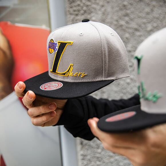 Kšiltovka Mitchell & Ness Top Letter Snapback NBA LOS ANGELES LAKERS Grey