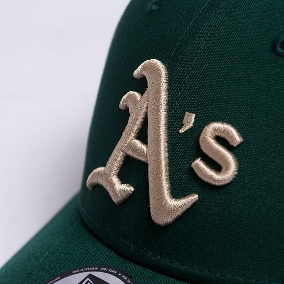 Kšiltovka New Era 9FORTY MLB Repreve Oakland Athletics Dark Green / Stone