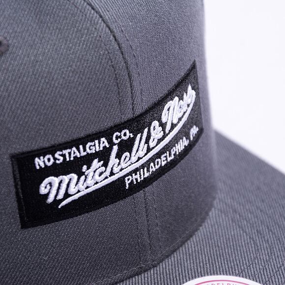 Kšiltovka Mitchell & Ness Box Logo High Crown Charcoal Grey