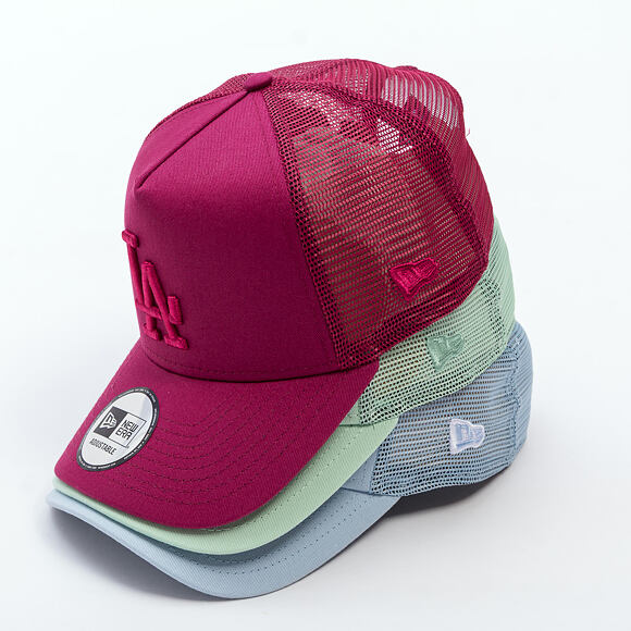 Kšiltovka New Era - MLB League Essential 9FORTY Trucker - LA Dodgers - Cherry