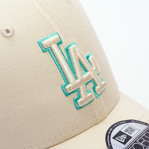 Kšiltovka New Era - MLB Team Outline 9FORTY - LA Dodgers - Cream / Teal