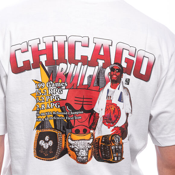 Triko Mitchell & Ness - NBA Rings Tee - Chicago Bulls - White