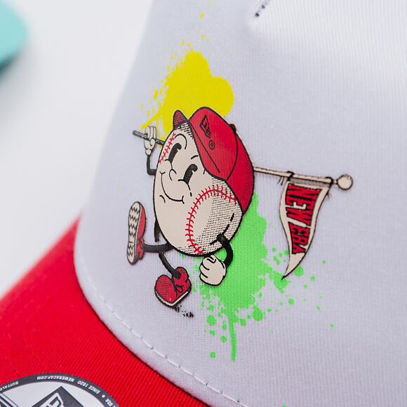Dětská Kšiltovka New Era - Kids Mascot 9FORTY A-Frame Trucker - Scarlet / White
