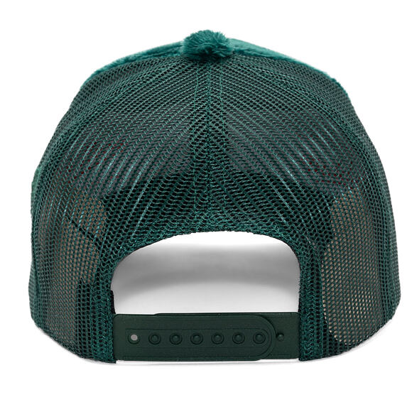 Kšiltovka Reflection Luxury Fuzzy Trucker - Bottle Green/ White