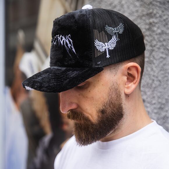 Kšiltovka Reflection Luxury Fuzzy Trucker - Black Midnight Contrast
