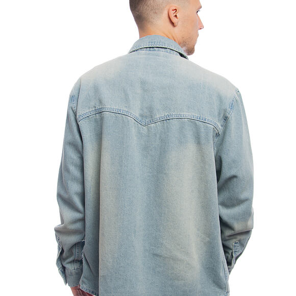 Džínová Košile Karl Kani - Og K Western Denim Overshirt - Blue