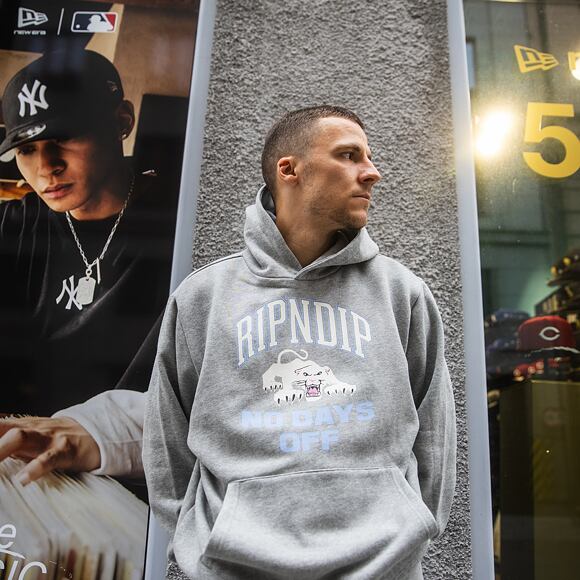 Mikina Rip N Dip - White Panther Hoodie - Heather Grey