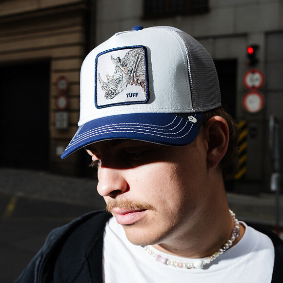 Kšiltovka Goorin - Tricolor Rhino - White/Blue