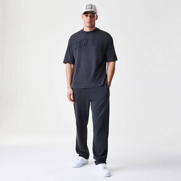 Kalhoty New Era - Branded Washed Straight Sweatpants - Black