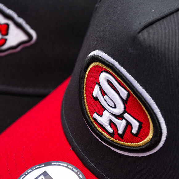 Kšiltovka New Era - NFL Charcoal Drop 9FORTY A-Frame - San Francisco 49Ers - Steel Clouds / Scarlet