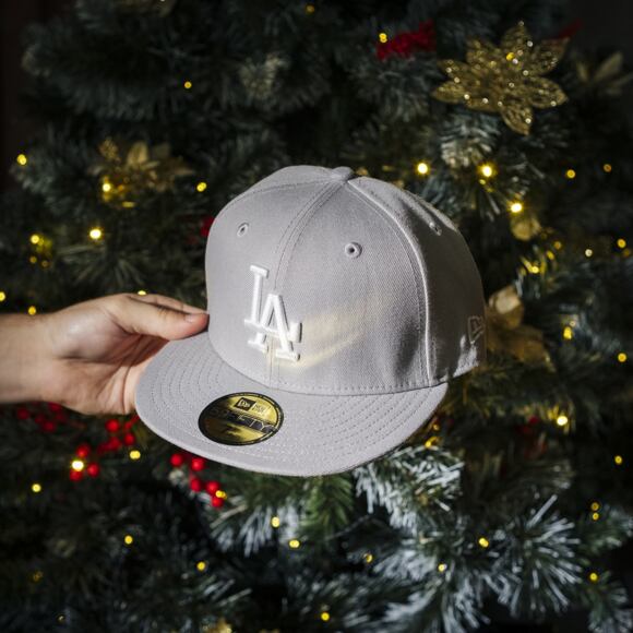 Kšiltovka New Era - MLB Basic 59FIFTY - LA Dodgers - Grey / White