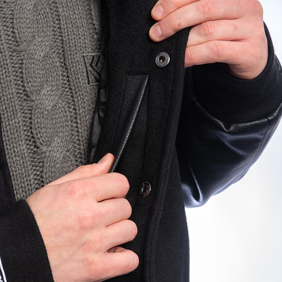 Bunda Mitchell & Ness - NFL Blackout Collection Varsity Jacket Oakland Raiders - Black