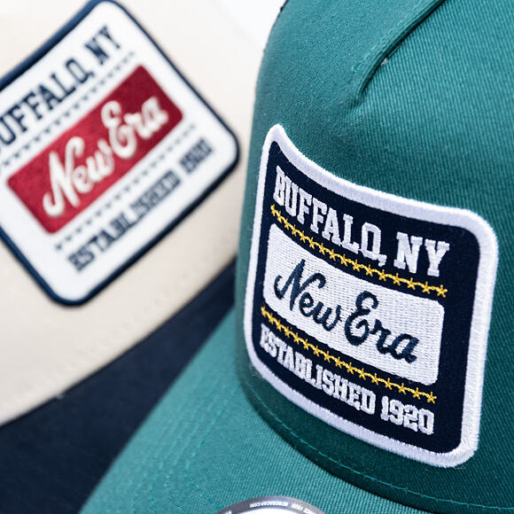Kšiltovka New Era - Branded Patch 9FORTY Trucker - Pine Green