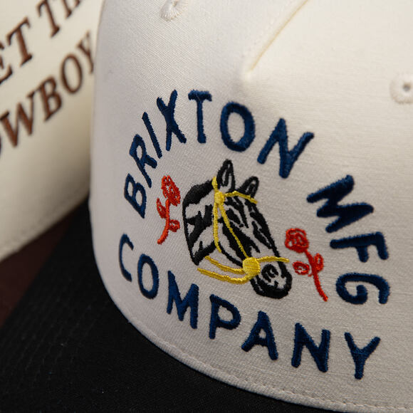 Kšiltovka Brixton - Trophy Horse MP Snapback - Black/Off White