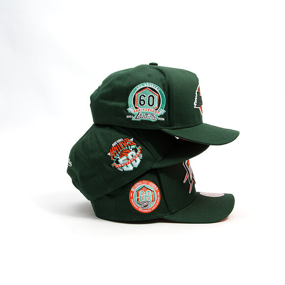 Kšiltovka Mitchell & Ness - NBA - Emerald Slam - Los Angeles Lakers - Green/Orange