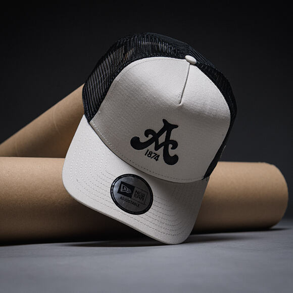 Kšiltovka New Era - Core Logo 9FORTY A-Frame Trucker - ASTON VILLA FC - Stone