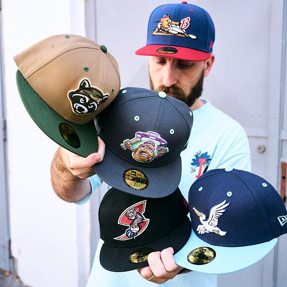 Kšiltovka New Era - MiLB Theme Nights 59FIFTY - Hudson Valley Renegades - Raccoon - Khaki / Olive