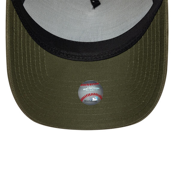 Kšiltovka New Era - MLB Suede Visor 9FORTY A-Frame - LA Dodgers - Stone / New Olive