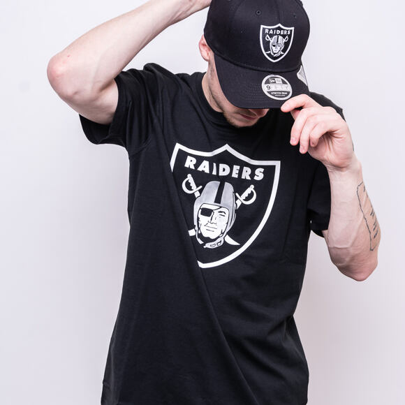 Triko New Era Essential NFL Team Logo Tee Oakland Raiders Black
