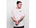 Triko New Era Oversized Pinstripe Tee Off White/Maroon