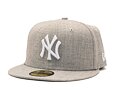 Kšiltovka New Era - 59FIFTY Basic Heather - NY Yankees - Grey / White