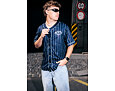 Dres Karl Kani - Kani Pinstripe Baseball Jersey - Blue