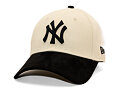 Dámská Kšiltovka New Era - MLB Canvas & Suede 9FORTY - NY Yankees - Cream / Black
