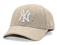 Kšiltovka New Era - MLB Melton Wool 9FORTY - NY Yankees - Stone / White