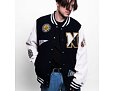 Bunda New Era Heritage Patch Varsity Jacket Navy / Off White
