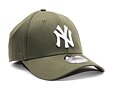 Kšiltovka New Era 39THIRTY MLB League Essential New York Yankees Olive / White