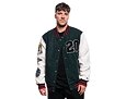 Bunda New Era Lifestyle Varsity Jacket Dark Green / Off White