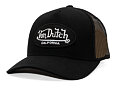 Kšiltovka Von Dutch - Cali Brushed Patch Trucker - Black / Orange Mesh