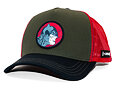Kšiltovka Capslab - Batman Trucker - Vintage Dark Knight - Olive / Red