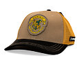 Kšiltovka Capslab - Harry Potter Trucker - Hogwarts Crest Patch - Khaki / Mustard