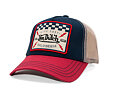 Kšiltovka Von Dutch - Live Fast California Patch Boston Trucker - Navy / Red