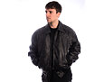 Bunda Karl Kani - Signature PU Leather Bomber Jacket - Black