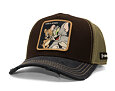 Kšiltovka Capslab - Tom & Jerry Trucker - Best Buddies Distressed Patch - Brown / Olive