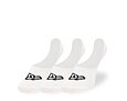 3 páry ponožek New Era Flag Invisible 3Pack White