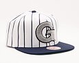 Kšiltovka Mitchell & Ness NCAA Retro Pinstripe Snapback Georgetown University White