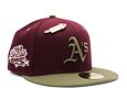 Kšiltovka New Era 59FIFTY MLB WS Sidepatch Trail Mix Oakland Athletics Frosted Burgundy