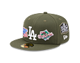 Kšiltovka New Era 59FIFTY MLB 5 Olive WS Los Angeles Dodgers New Olive / White