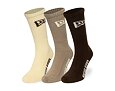Ponožky New Era - Flag Crew Socks 3pk - Cream / Beige / Brown