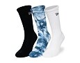Ponožky New Era - Tie dye Crew Socks 3pk - White / Navy