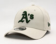 Kšiltovka New Era - MLB League Essential 9FORTY - Oakland Athletics - Stone / Dark Green