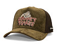 Kšiltovka Capslab - Looney Tunes Trucker - Bugs Bunny Logo Peek Suede - Olive / Brown