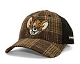 Kšiltovka Capslab - Tom & Jerry Trucker - Jerry Wink Checkered - Brown / Black