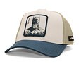 Kšiltovka Capslab - Batman Trucker - Dark Knight Sketch - Off White / Blue