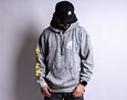 Mikina Rip & Dip X-Nerm Hoodie Charcoal Mineral Wash